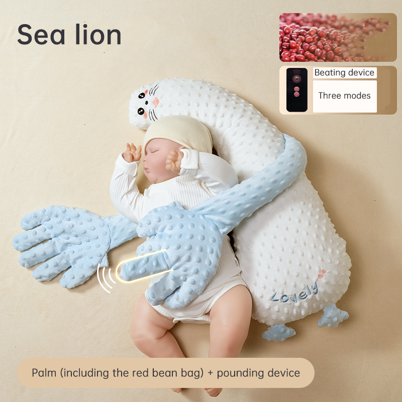 Babycare Soothing Sleep Aid: Anti-Moros Reflex Pillow and Patting Toy - Korvel