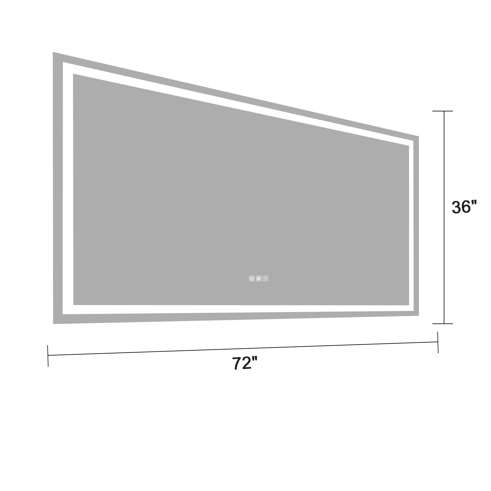 72"×36" LED Mirror Light Bathroom,anti-Fog & Dimming Led Bathroom Vanity Mirror - Korvel