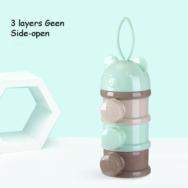 Boîte de rangement portable pour aliments pour bébés Bear Style - 3/4 couches