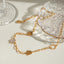 Stainless Steel White Mother-Of-Pearl Flower Necklace - Korvel