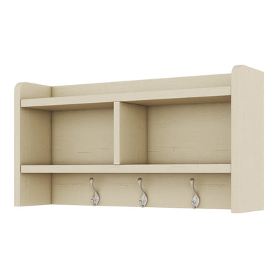 Four in one detachable hall tree with drawers and cabinets, 7 hooks, multifunctional corridor hangers, antique beige shoe stools - Korvel