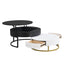 Tables basses empilables rondes modernes avec plateau relevable et tiroirs