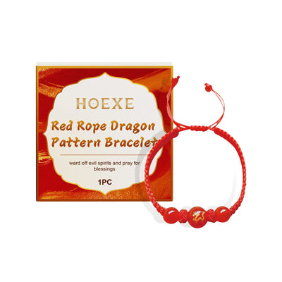 Red Rope Dragon Bracelet Traditional Elements Designed For Men And Women Couples Universal Bracelet Gift Daily Portable - Korvel