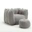 Soft Bean Bag Chair with High Resilient Foam(Chips)for living room and bedroom,Comfortable Square Lazy Sofa with Footstool - Korvel