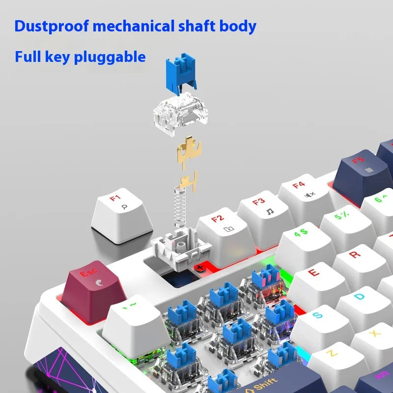 XUNFOX K85 Wired Mechanical Keyboard for Gaming and Office Use