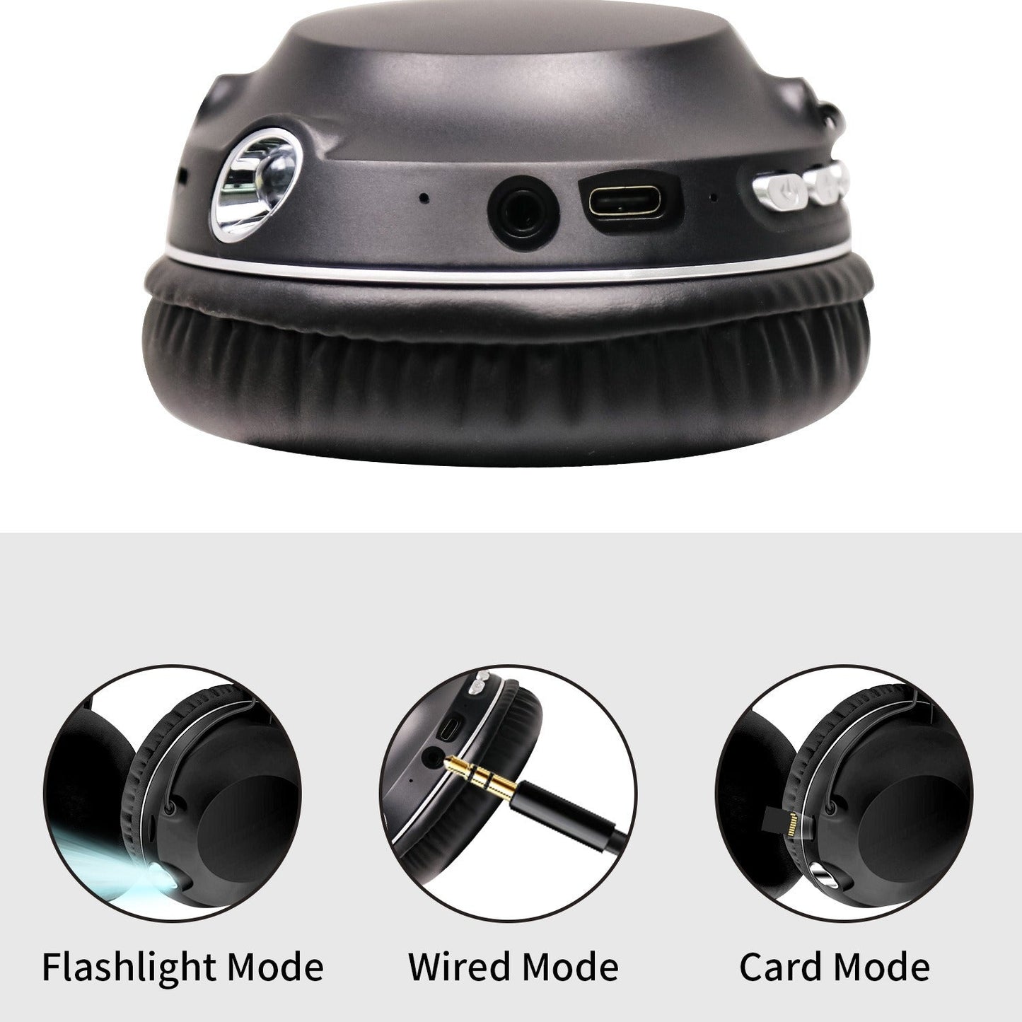 B863 Wireless Headset Bluetooth Headset Long Life Illuminated Music Headset Folding Storage - Korvel