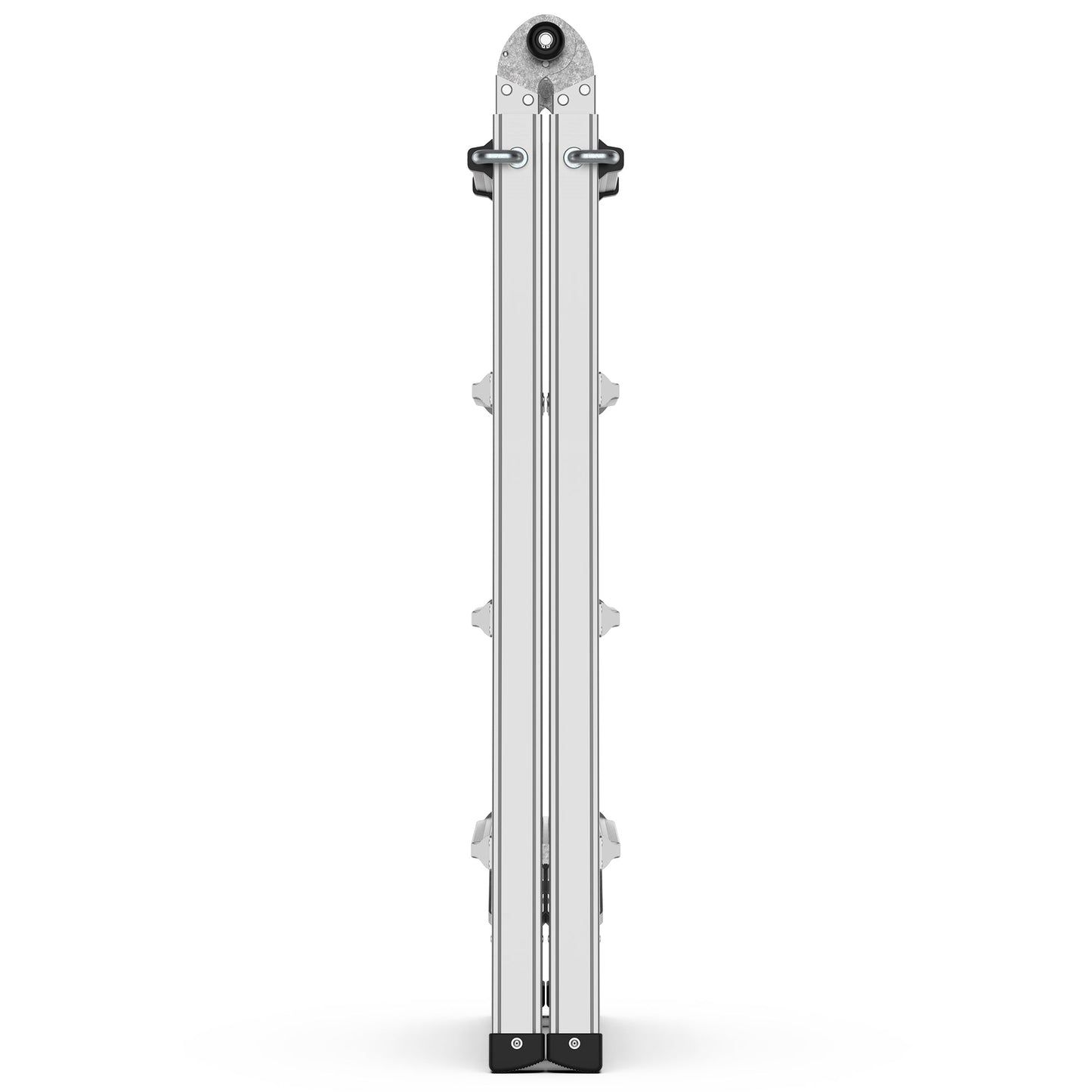 17ft Multi-Position Foldable Aluminum Ladder, A-Frame and Straight Ladder, ANSI 250lbs - Korvel