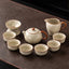 Juego de té Kung Fu chino Ru Kiln - Colección de cerámica elegante