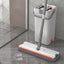 A 33cm Home Floor Cleaning Set: Hand Free Flat Mop & Bucket, 360° Rotating, Washable Microfiber, Lazy Cleaning Tool. - Korvel