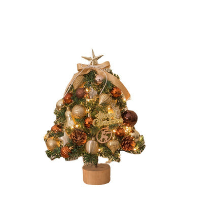 Christmas Tree Small Tree Christmas Decorations Mini Set with Tree Lights Christmas Tree Ornament - Korvel