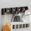 Folding Towel Hanger 2ways Installation Wall Hooks Coat Clothes Holder for Bathroom Kitchen Bedroom Hallway, Black Gold - Korvel