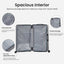 Luggage Set 4 pcs (20"/24"/29"/Travel Bag), PC+ABS Durable Lightweight Luggage with Collapsible Cup Holder, TSA Lock, Gray - Korvel