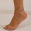 Beach Anklet Star Butterfly Chain Imitation Pearl Foot Chain Ocean Wind Shell Dolphin Foot Jewelry - Korvel