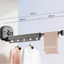 Multifunctional Retractable Fold Away Clothes Drying Hanger Space-Saving Bathrooms Usage - Korvel