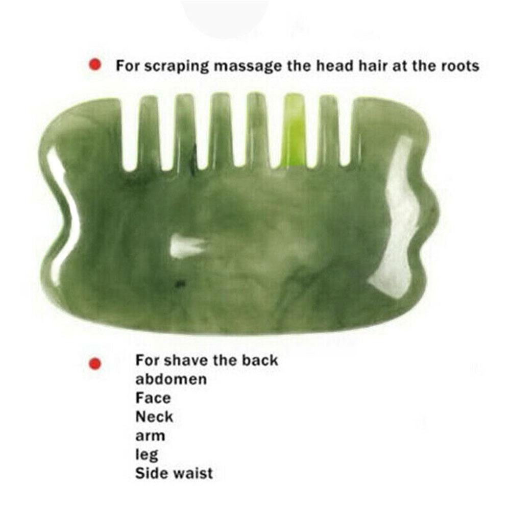 Set de Rodillo Facial de Jade Natural y Masajeador Gua Sha