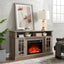 Classic TV Media Stand Modern Entertainment Console with 23" Fireplace Inset for TV Up - Korvel