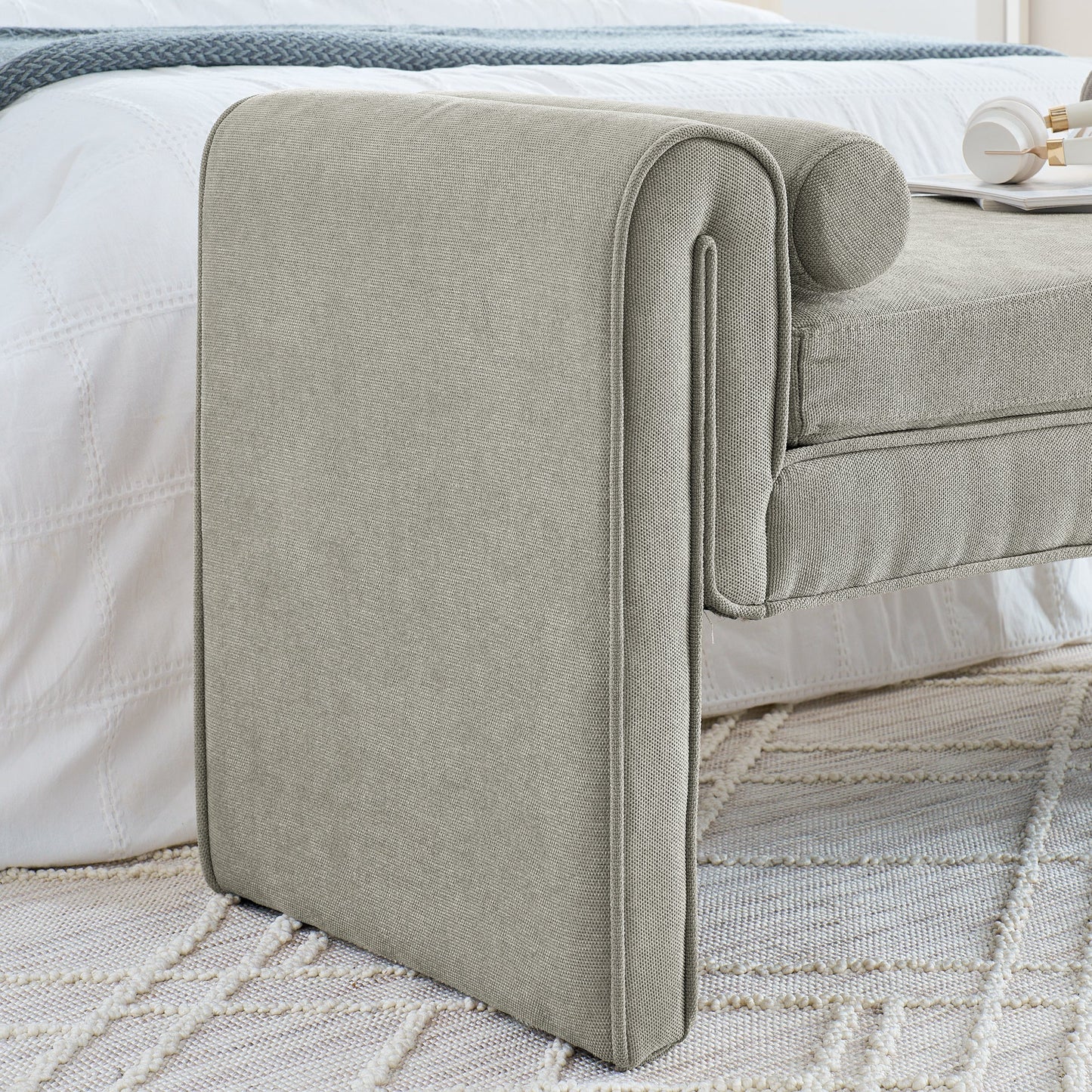 Premium Upholstered Storage Bench - 50.39 Inches