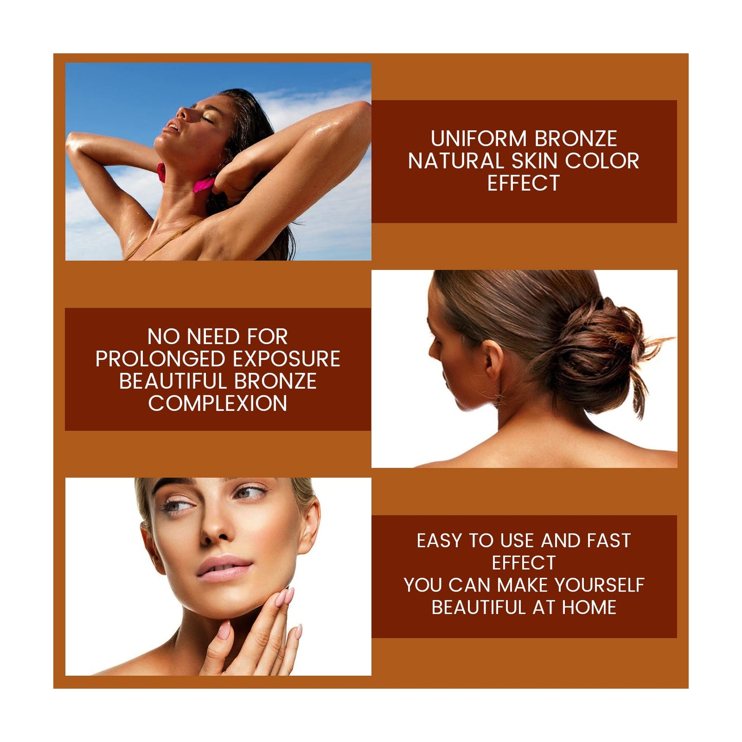 Gouttes auto-bronzantes pour le visage premium avec bronzant naturel