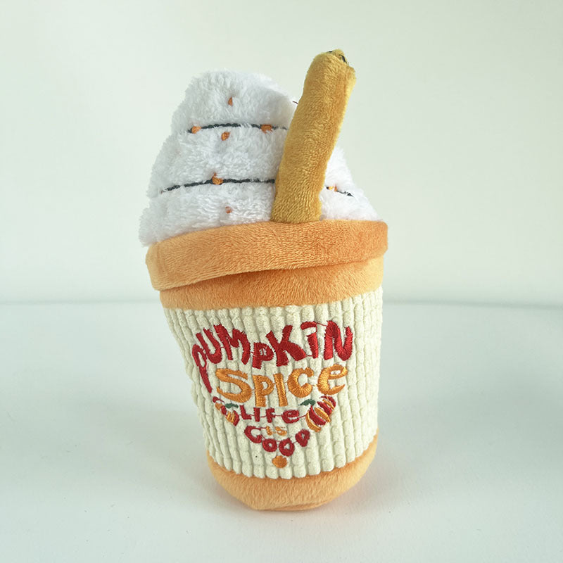 Sounding Dog Toy Drink Juice Ice Cream Plush Toy - Korvel
