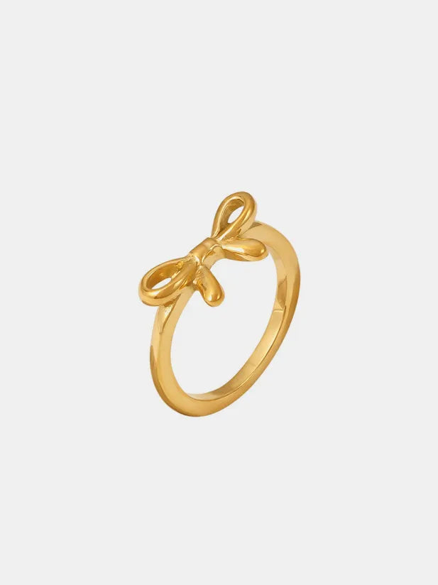 Elegant Bow Ring in Stainless Steel
