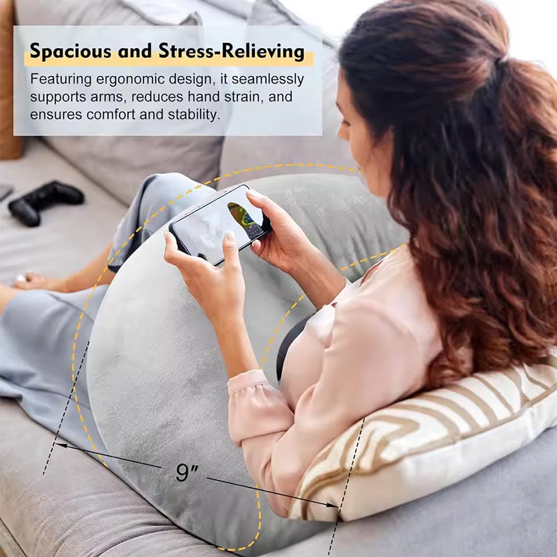 Premium Reading Pillow with Arm Support - Portable & Skin-Friendly