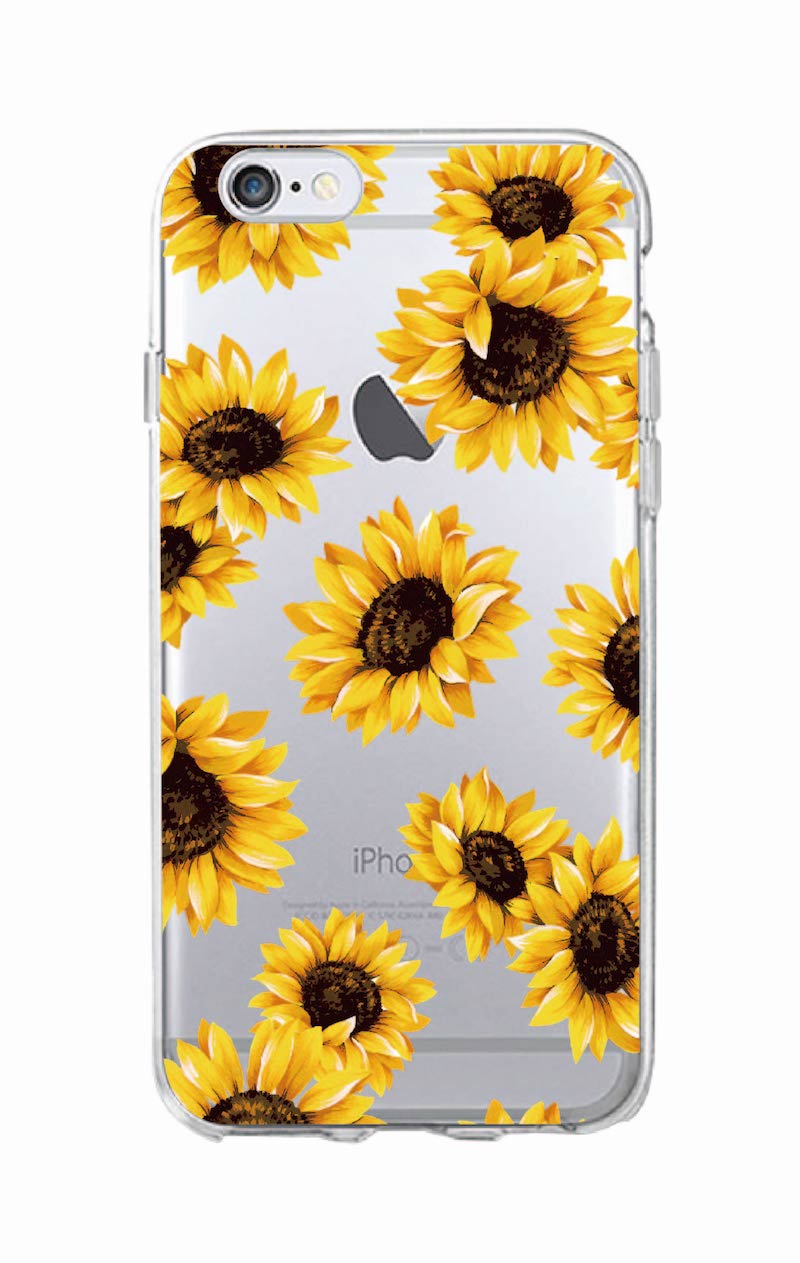 Floral Soft Clear Phone Case for iPhone & Samsung