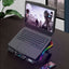 Gaming Laptop Cooler Six Fan Two USB Port Led RGB Lighting Notebook Stand for Laptop 12-17 inch Laptop Cooling Pad - Korvel