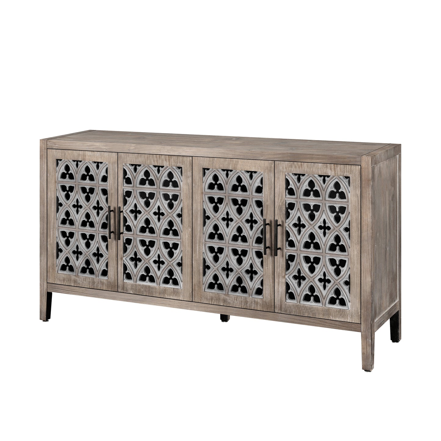 Hollow Four Door Antique Cabinet - American Country Style