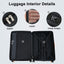 Contrast Color Hardshell Luggage 24inch Expandable Spinner Suitcase with TSA Lock Lightweight Green + ABS - Korvel
