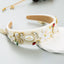 Diadema de terciopelo con borlas de perlas barrocas vintage