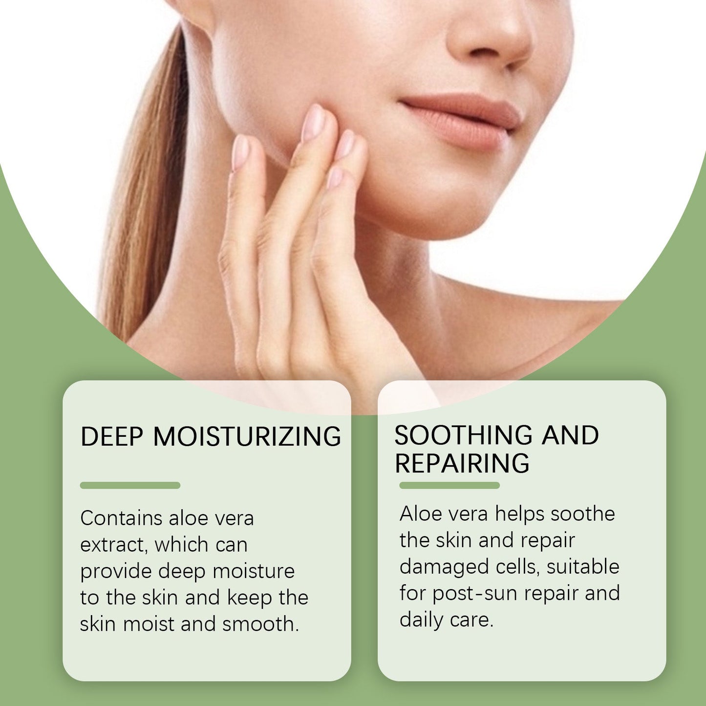 Aloe Vera Skin Care Gel, Moisturizing Facial Moisturizing Acne Skin Moisturizing After Sun Soothing Aloe Gel Cream - Korvel