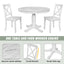 Orisfur 5 Pieces Dining Table and Chairs Set for 4 Persons Kitchen Room Solid Wood Table with 4 Chairs MDF + White + Solid Wood - Korvel