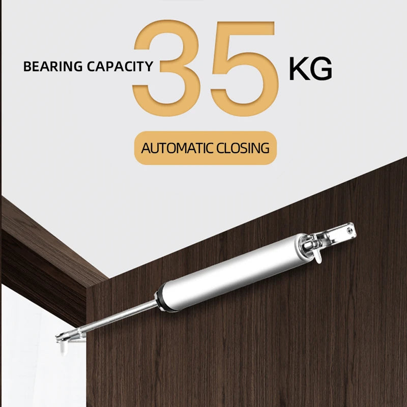 Gas Spring Automatic Door Closer 90 Degrees Within The Positioning Stop Mute Soft Closing Device Adjustable Buffer Force - Korvel