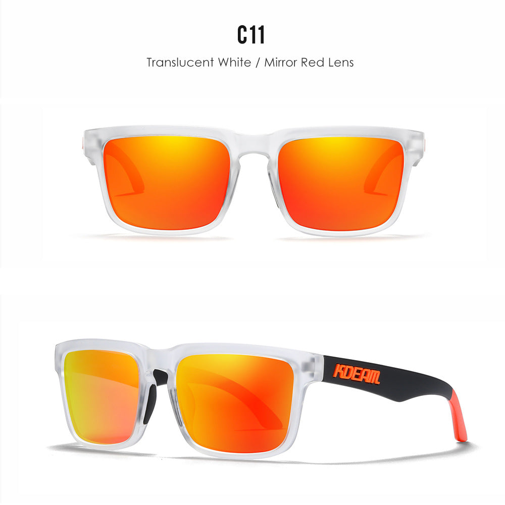 Classic polarized sunglasses for men and women ultra light driving glasses colorful real film sunglasses - Korvel