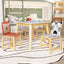 Juego de Mesa y Sillas para Niños de 5 Piezas - Mesa de Madera para Niños con 4 Sillas de Dibujos An
