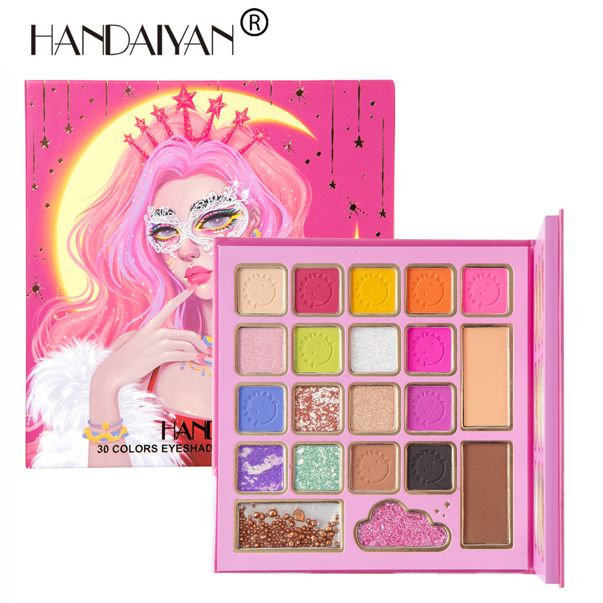 HANDAIYAN Paleta de Sombras de Ojos Mask Queen de 30 Colores