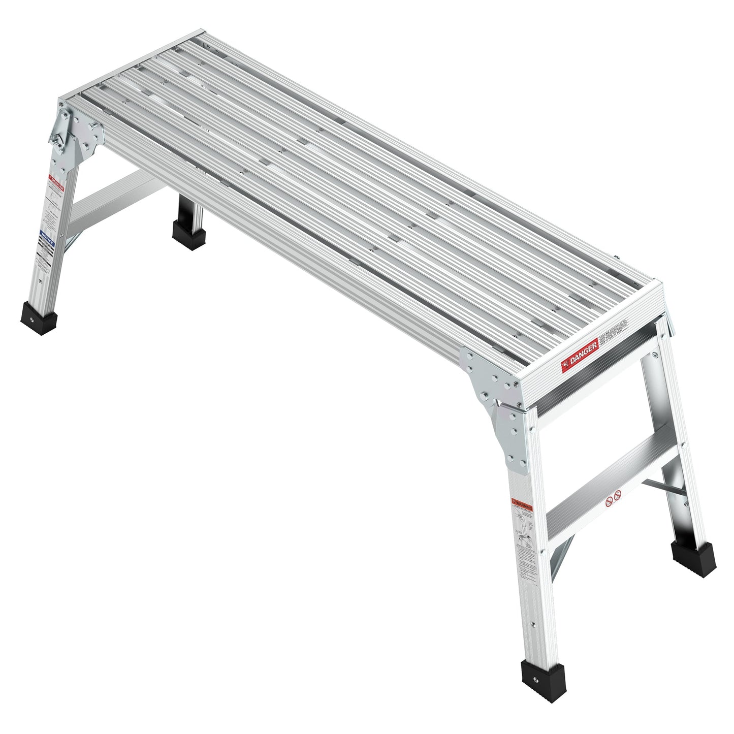 Work Platform Aluminum Portable Bench Folding Ladder ANSI Capacity 225 LBS 40" - Korvel