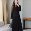Women's Over-the-Knee Woolen Coat with Lapel