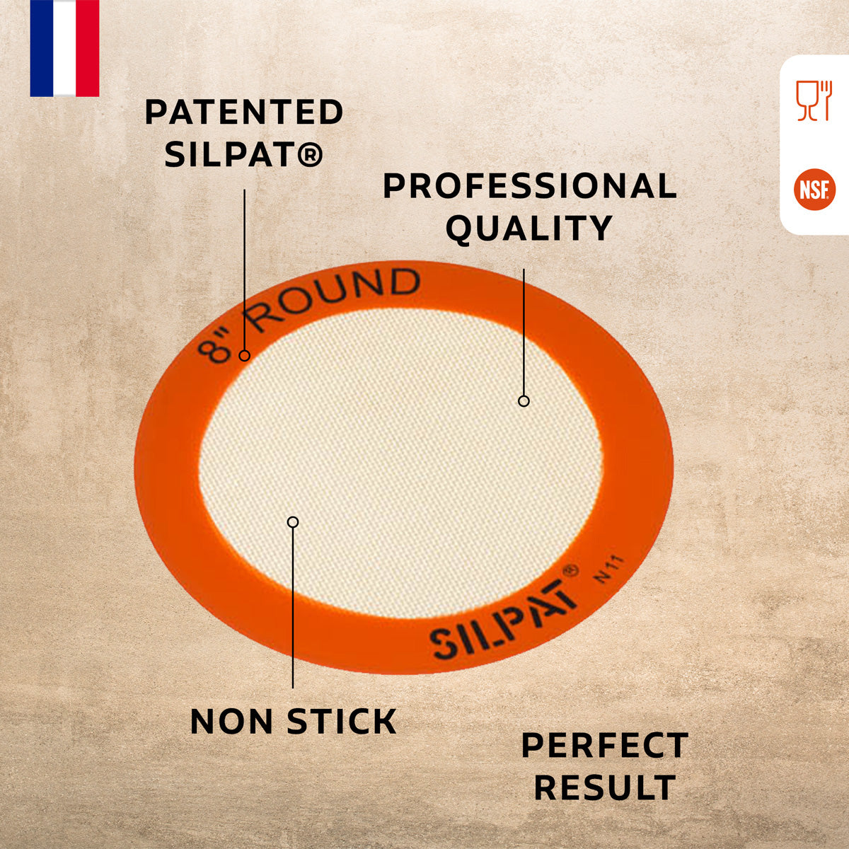 Silpat 8" Round Mat - Korvel