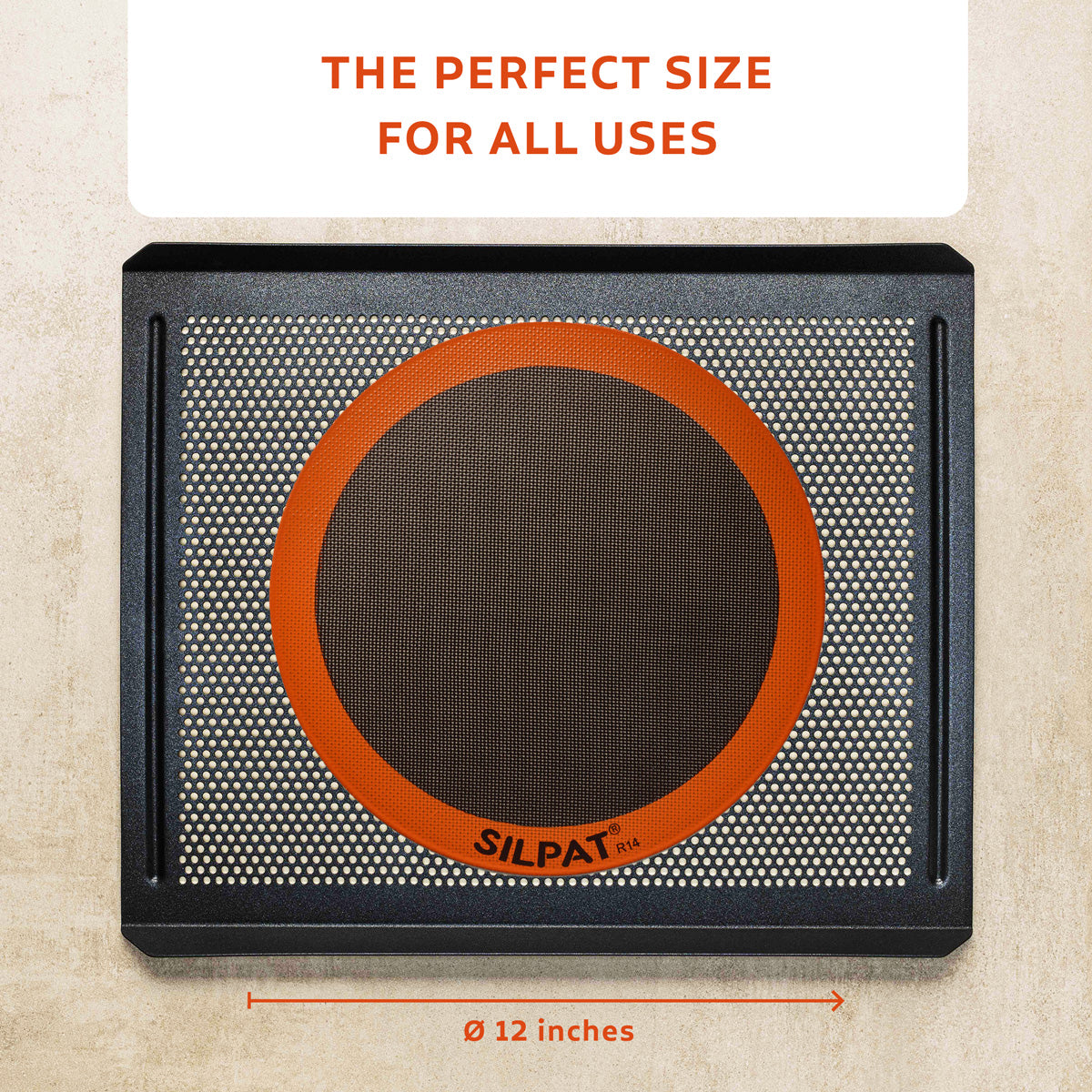 Silpat 12" Round Pizza Mat - Korvel