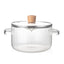 Casserole en verre de 1,8 L avec couvercle - Ustensile de cuisine polyvalent