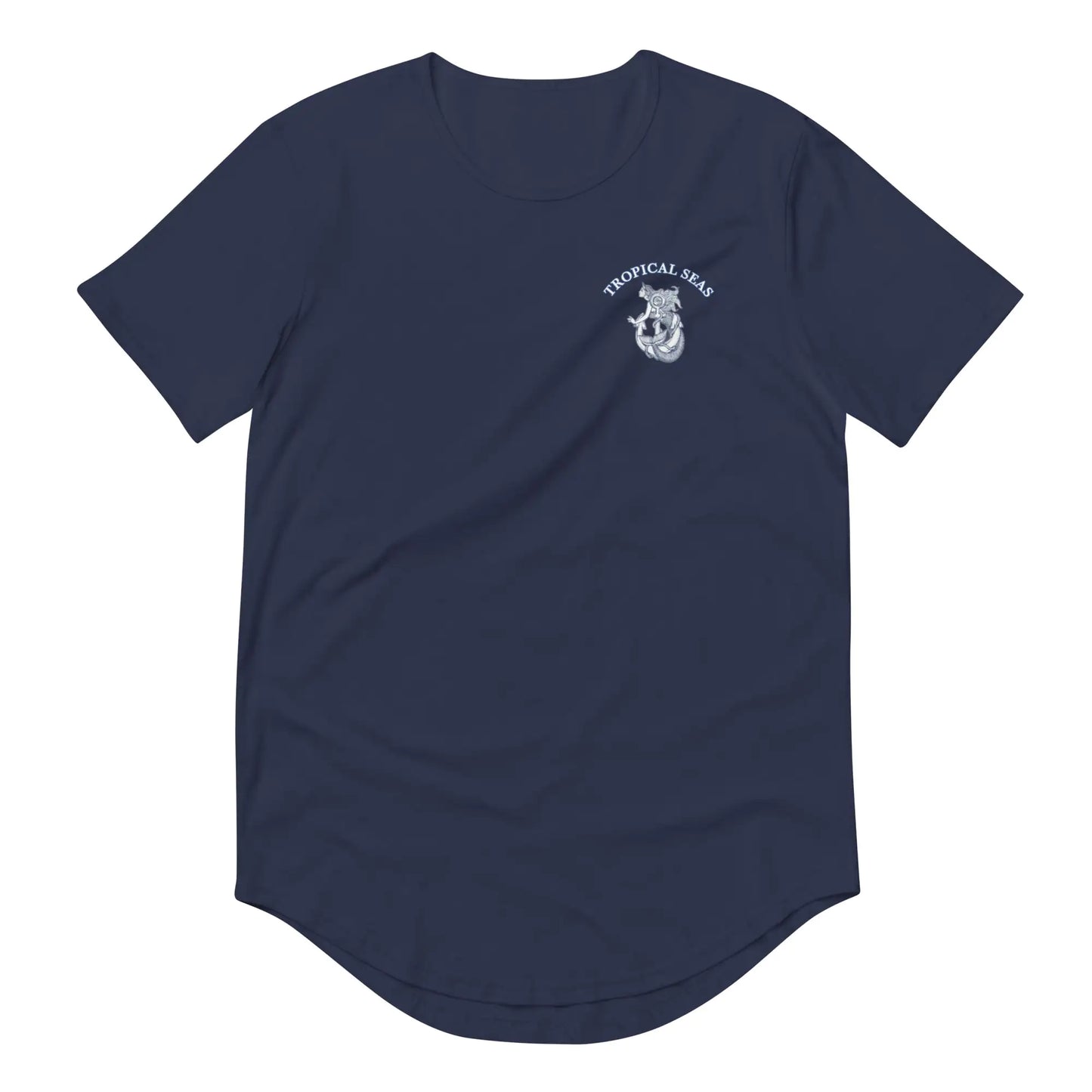 T-shirt Ancien Ancre de Sirène pour Homme à Ourlet Arrondi