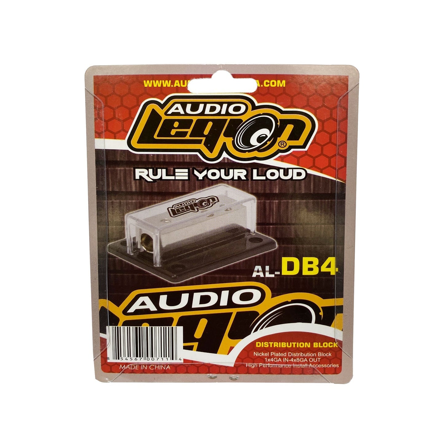 Audio Legion AL-DB4 | 4 Gauge to Quad 8 Gauge Power Distribution Block - Korvel