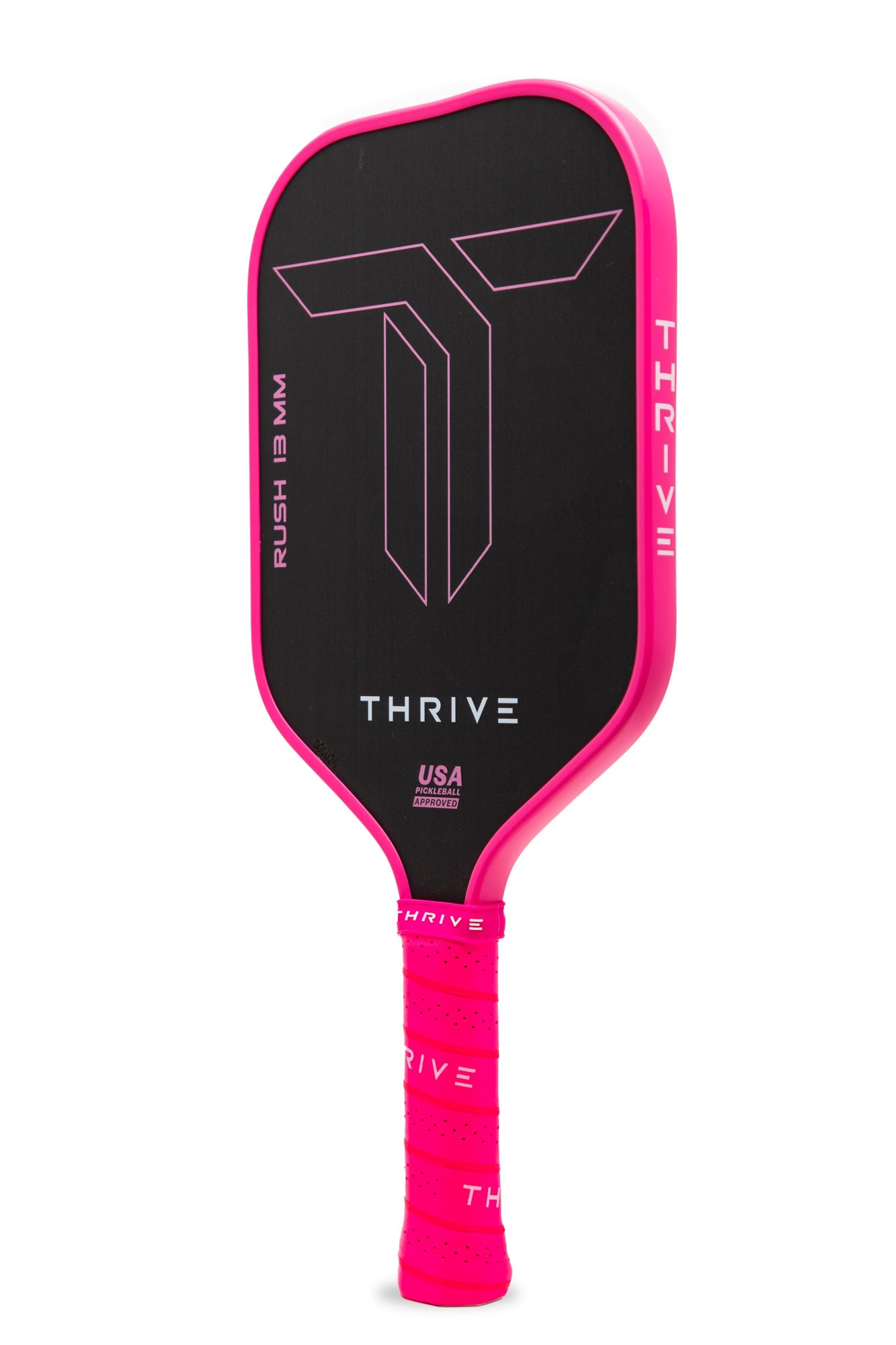 RUSH 13 Pink Singles Paddle - Power Meets Precision with Custom Accessories - Korvel