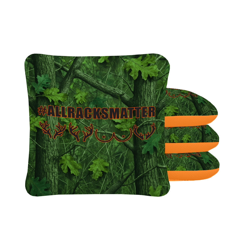 Premium Deer Hunting Slick & Stick Cornhole Bags - All Racks Matter - Korvel
