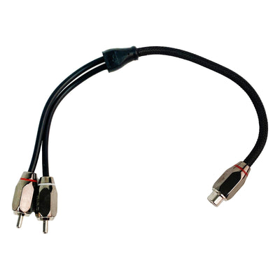 Audio Legion ALY-FMM | 1 ft RCA Splitter Cable - 1 Female to 2 Male Connectors - Korvel