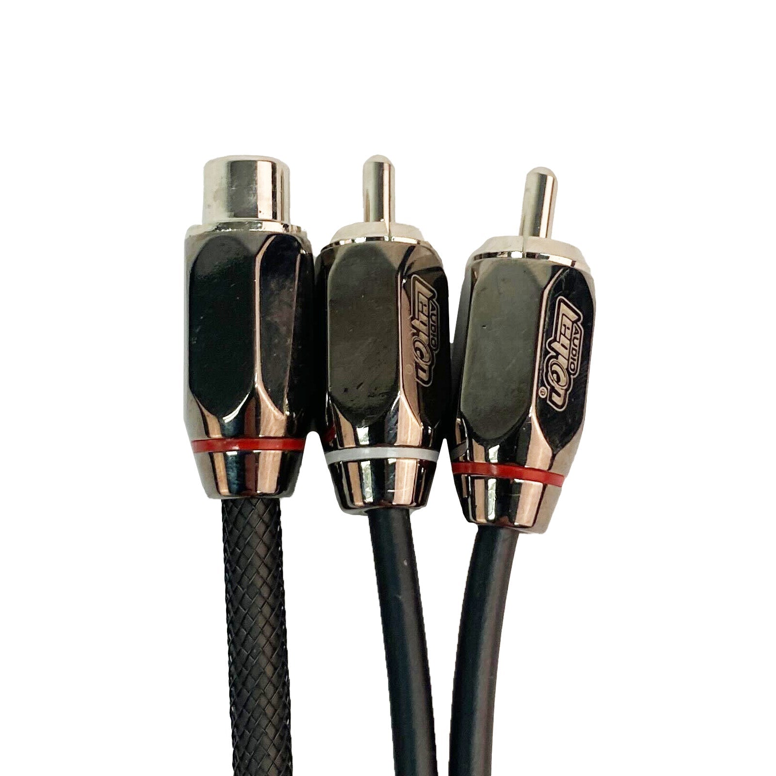 Audio Legion ALY-FMM | 1 ft RCA Splitter Cable - 1 Female to 2 Male Connectors - Korvel