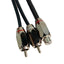 Audio Legion ALY-FMM | 1 ft RCA Splitter Cable - 1 Female to 2 Male Connectors - Korvel