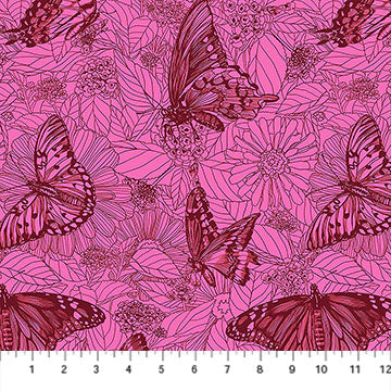 Indelible Ink Winging It Candy Cotton Fabric - 44"/45" Per Yard