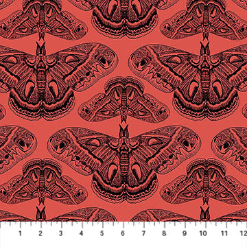 Tela de algodón Cecropia Guava de tinta indeleble - 44"/45" por yarda